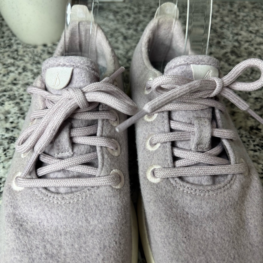 Allbirds Savana Dawn Light Purple Wool Runners Lace Up Low Top Sneaker Size 8 - Picture 7 of 11